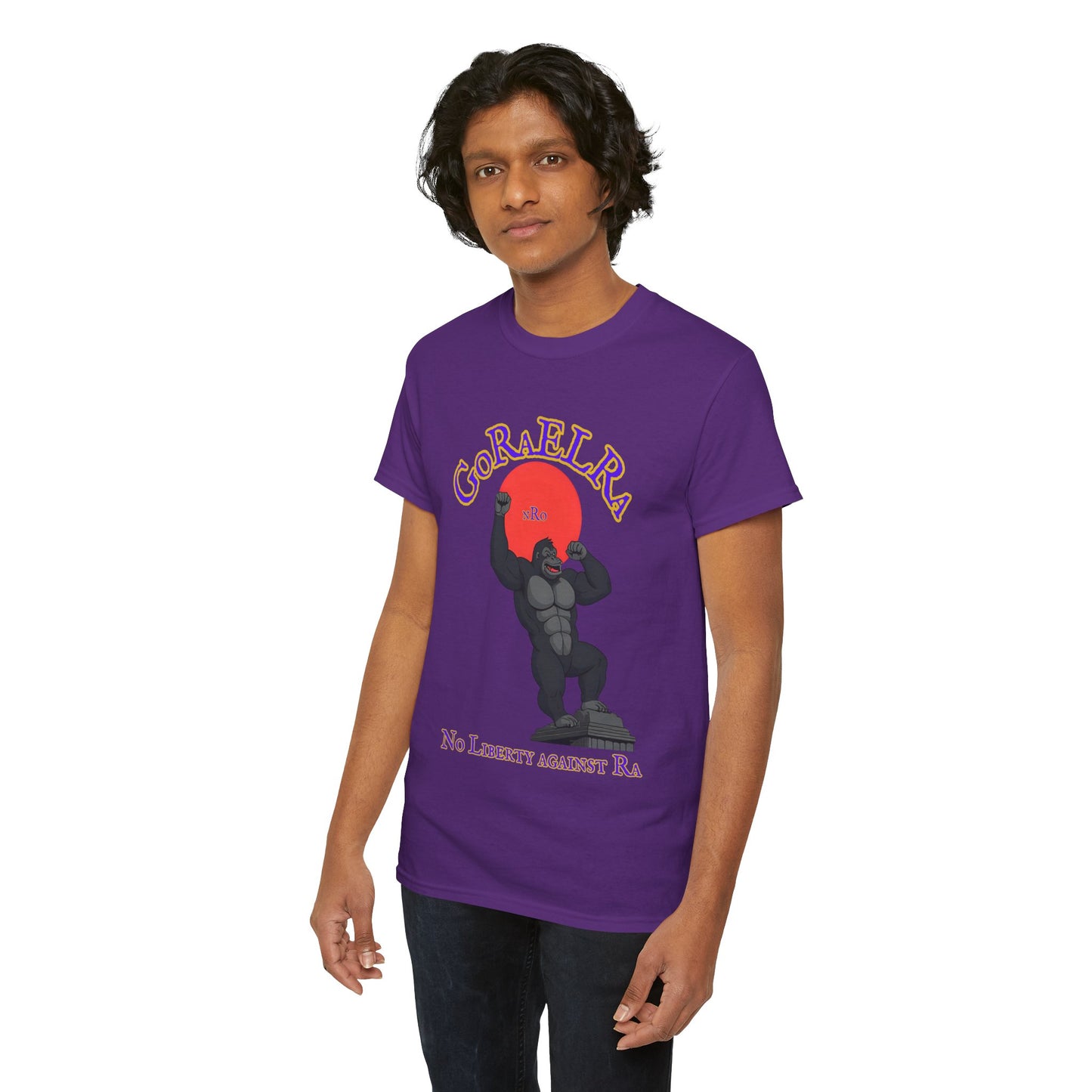 GoRaElRa No Liberty Against Ra purple + gold - Vintage classic soundlogic Tee