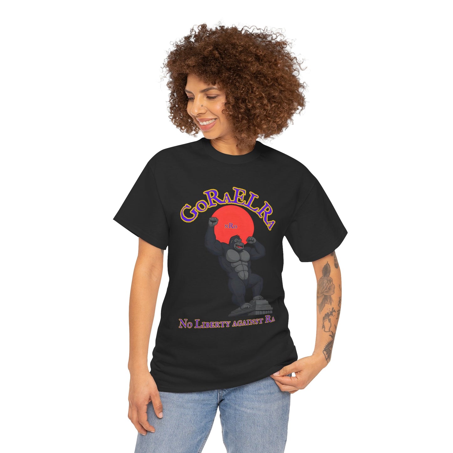 GoRaElRa No Liberty Against Ra purple + gold - Vintage classic soundlogic Tee