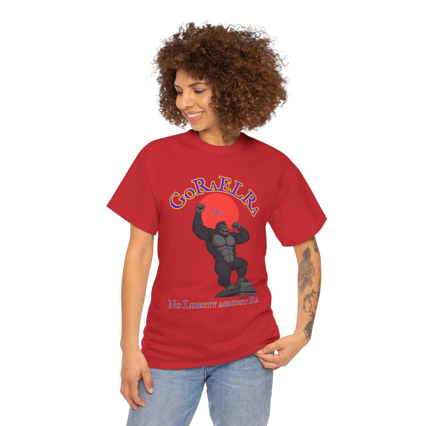 GoRaElRa No Liberty Against Ra purple + gold - Vintage classic soundlogic Tee