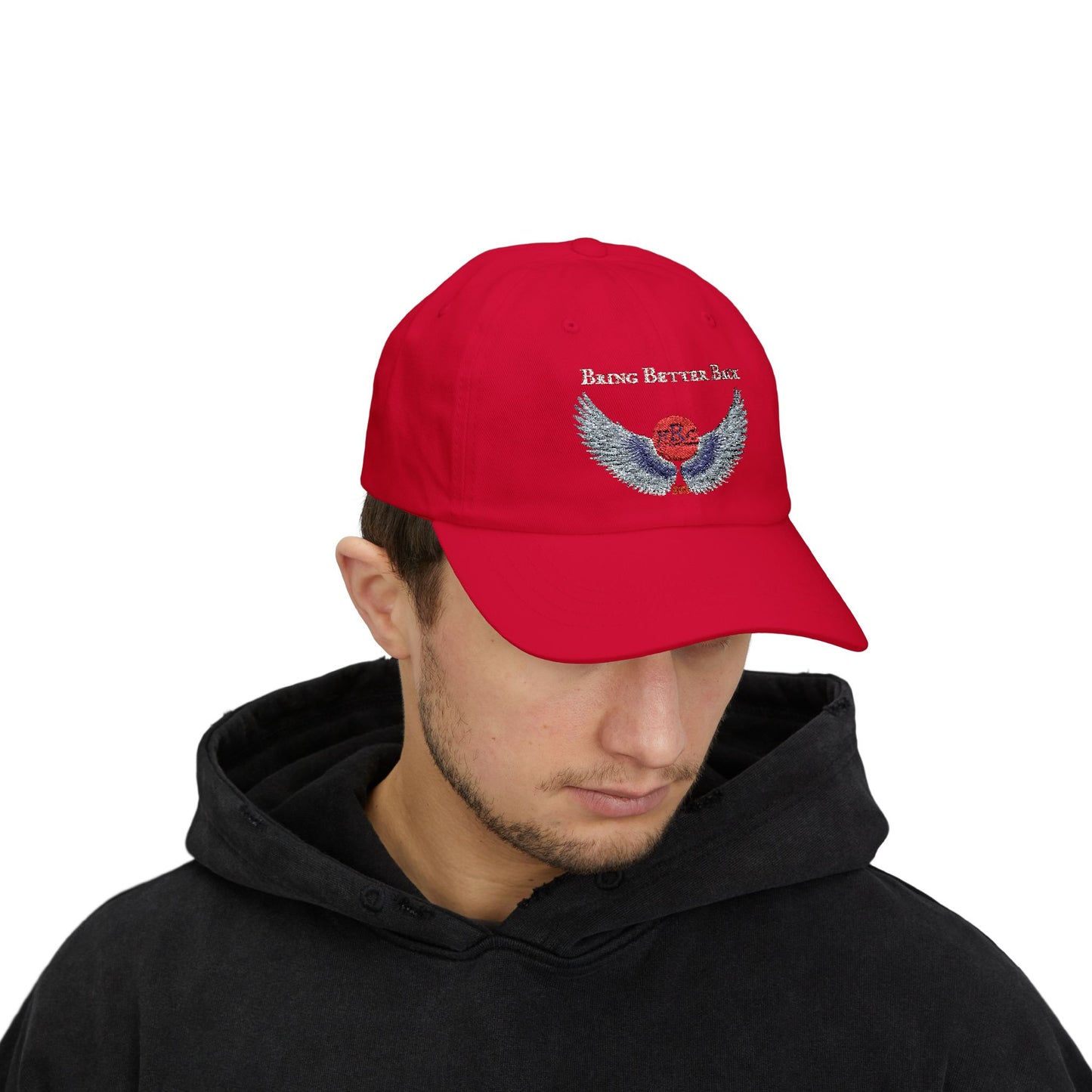 NRO Bring Better Back wings of Ra, Trendy Hat, Summer Fashion Accessory, Gift for Dads, Casual Dad Cap, Make America Again Cap
