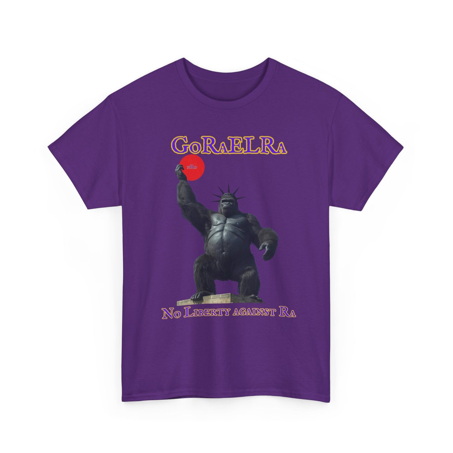 GoRaElRa No Liberty Against Ra purple + gold - Vintage classic soundlogic Tee