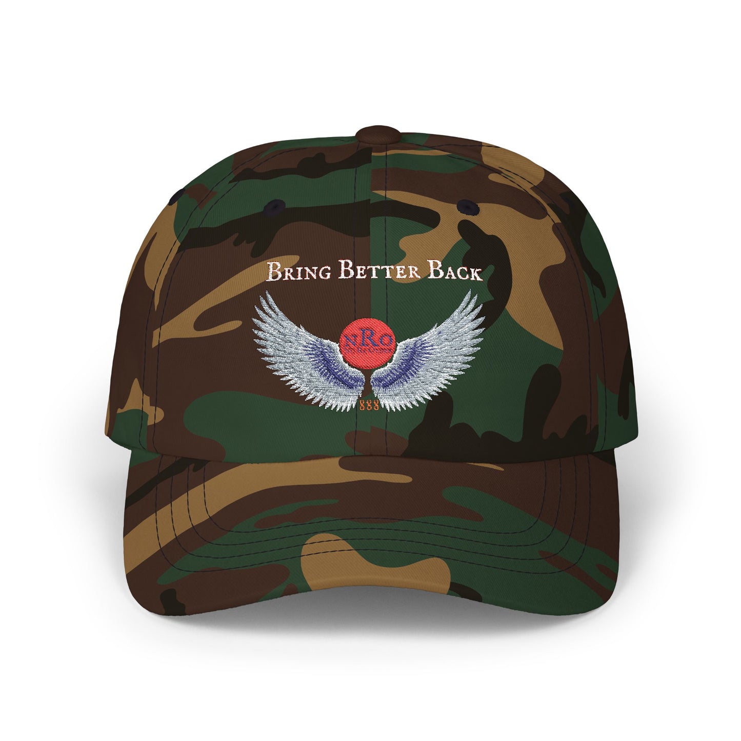 NRO Bring Better Back wings of Ra, Trendy Hat, Summer Fashion Accessory, Gift for Dads, Casual Dad Cap, Make America Again Cap