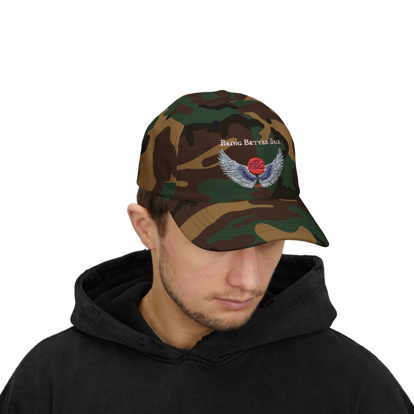 NRO Bring Better Back wings of Ra, Trendy Hat, Summer Fashion Accessory, Gift for Dads, Casual Dad Cap, Make America Again Cap