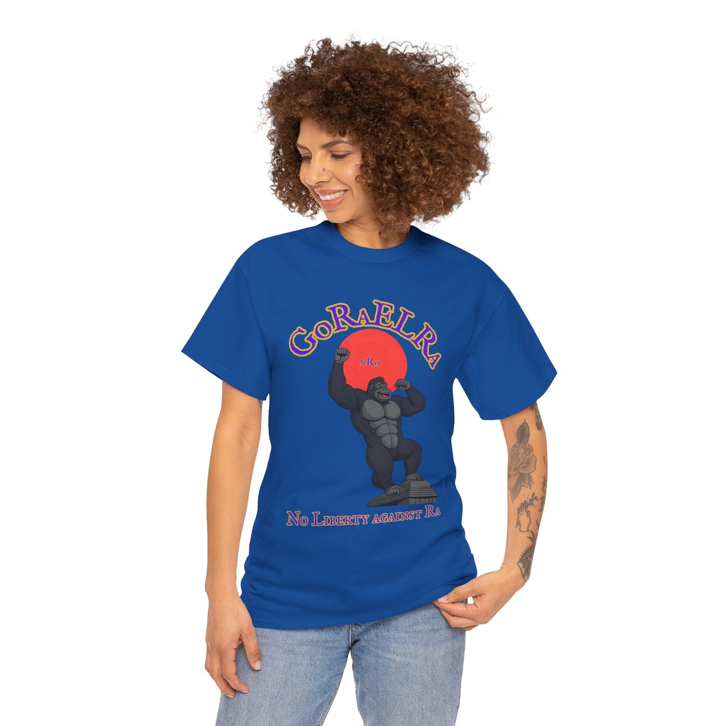 GoRaElRa No Liberty Against Ra purple + gold - Vintage classic soundlogic Tee