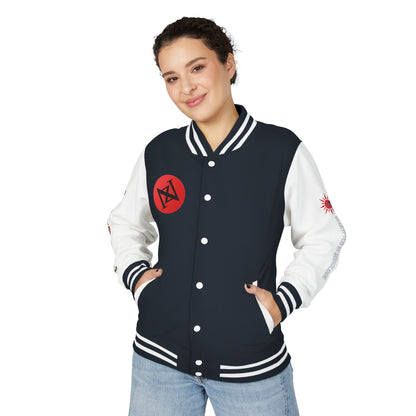 iNa Z Letterman Jacket — INA Z Red & White Varsity Jacket with Logo