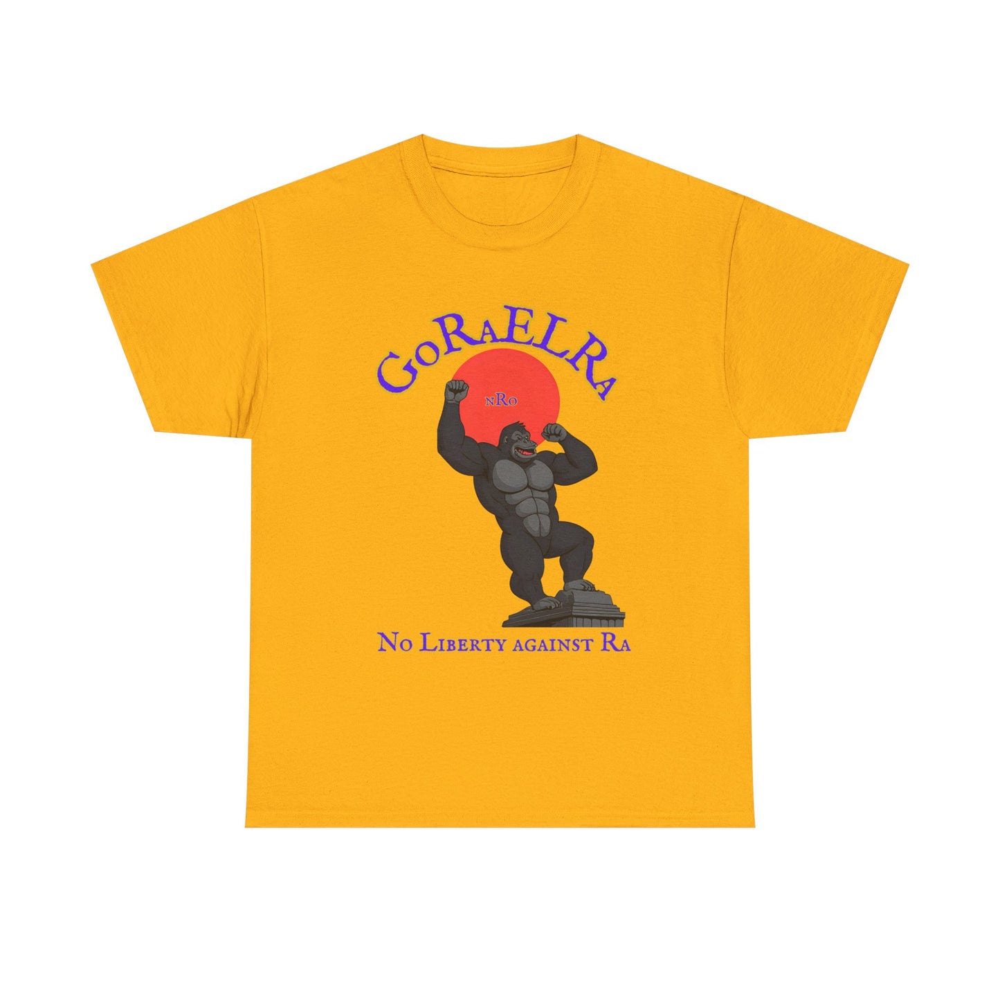 GoRaElRa No Liberty Against Ra  purple + gold - Vintage classic soundlogic Tee