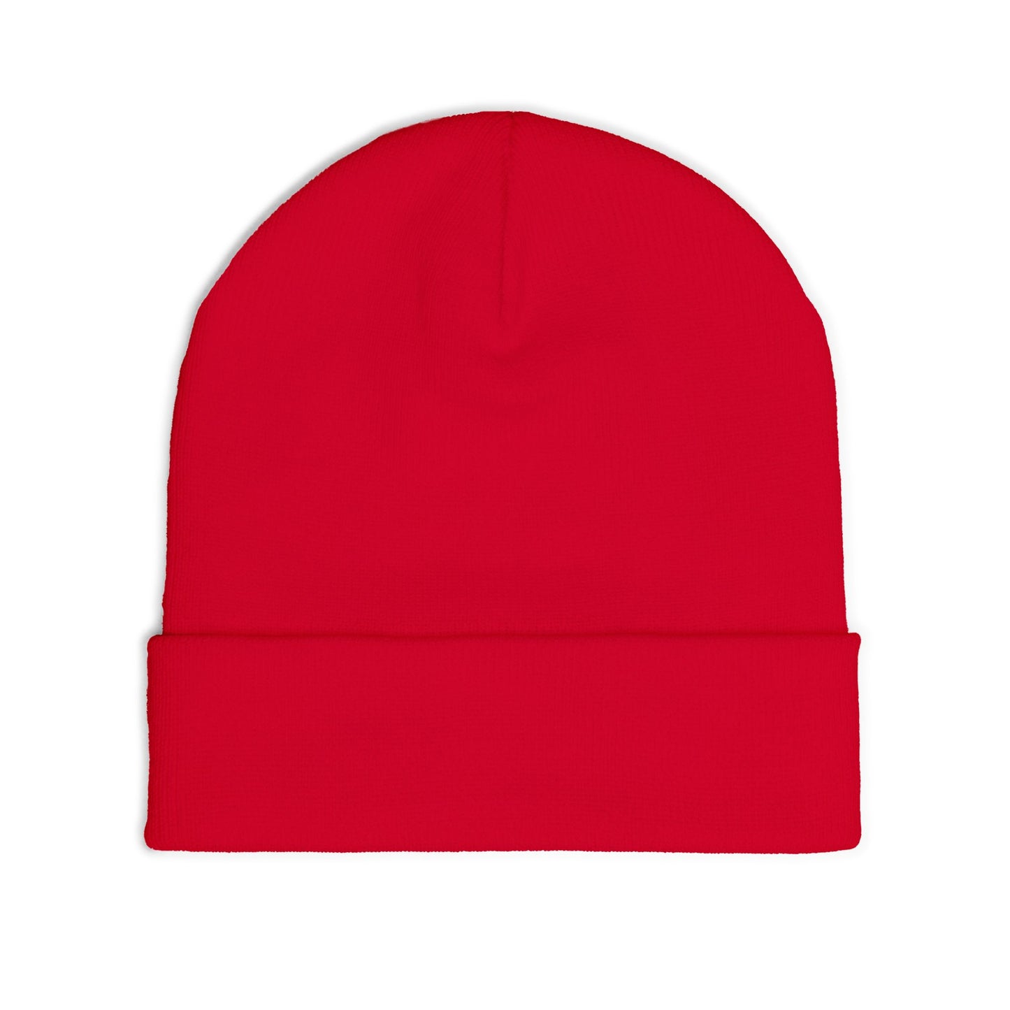 EL baKa Twin SaOn - Embroidered Target Knit Beanie – Cozy Winter Hat with Minimal Red Circle Accent