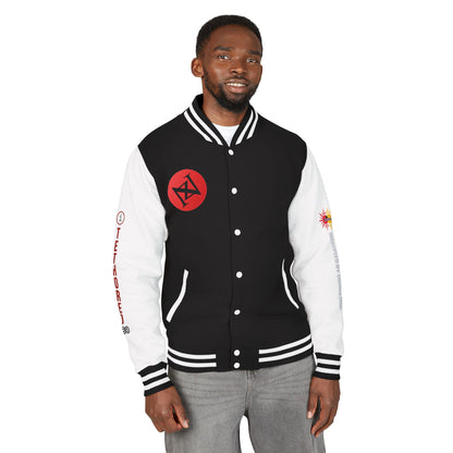 iNa Z Letterman Jacket — INA Z Red & White Varsity Jacket with Logo