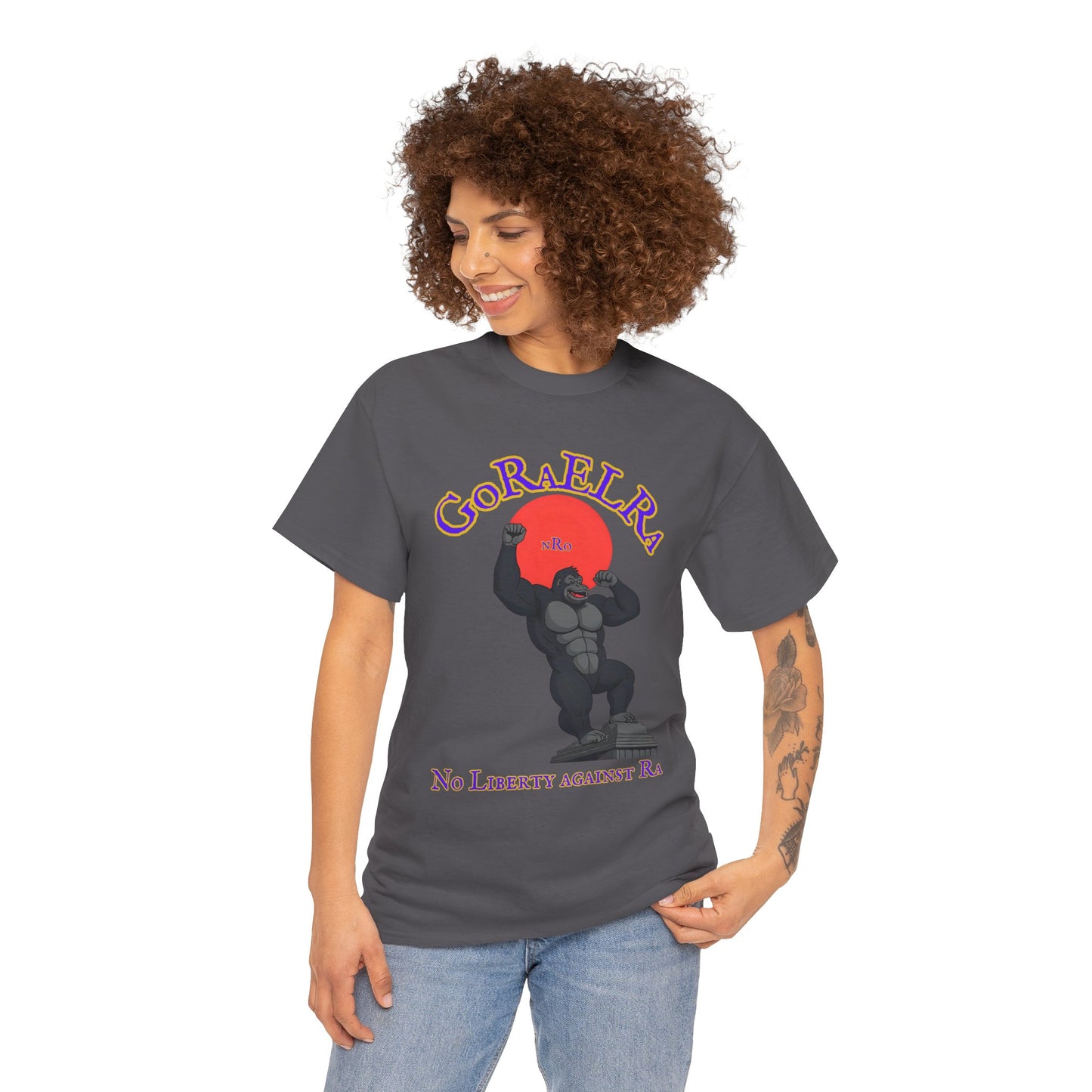 GoRaElRa No Liberty Against Ra  purple + gold - Vintage classic soundlogic Tee