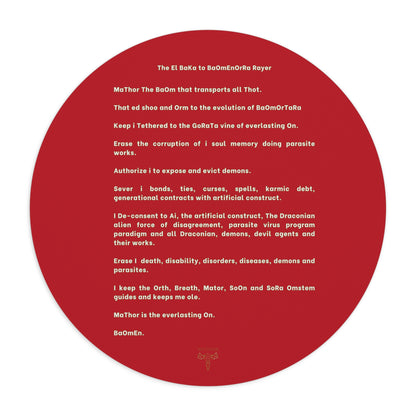 Red Affirmation Text Mouse Pad — Inspirational Desk Mat with Protective Prayer Design