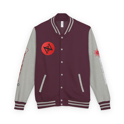 iNa Z Letterman Jacket — INA Z Red & White Varsity Jacket with Logo