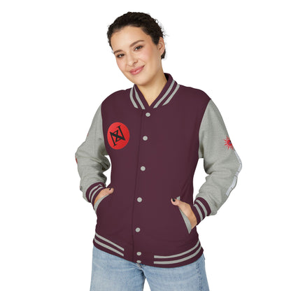 iNa Z Letterman Jacket — INA Z Red & White Varsity Jacket with Logo