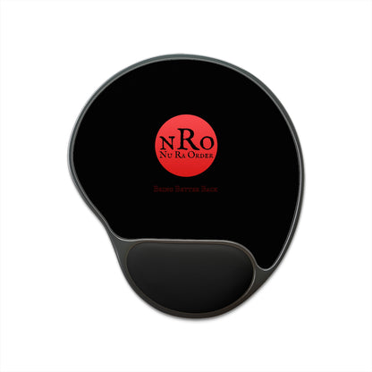 Nu Ra Order (NRO) Black Ergonomic Mouse Pad with Wrist Rest