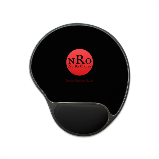 Nu Ra Order (NRO) Black Ergonomic Mouse Pad with Wrist Rest