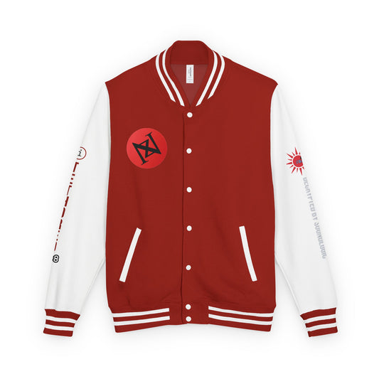 iNa Z Letterman Jacket — INA Z Red & White Varsity Jacket with Logo