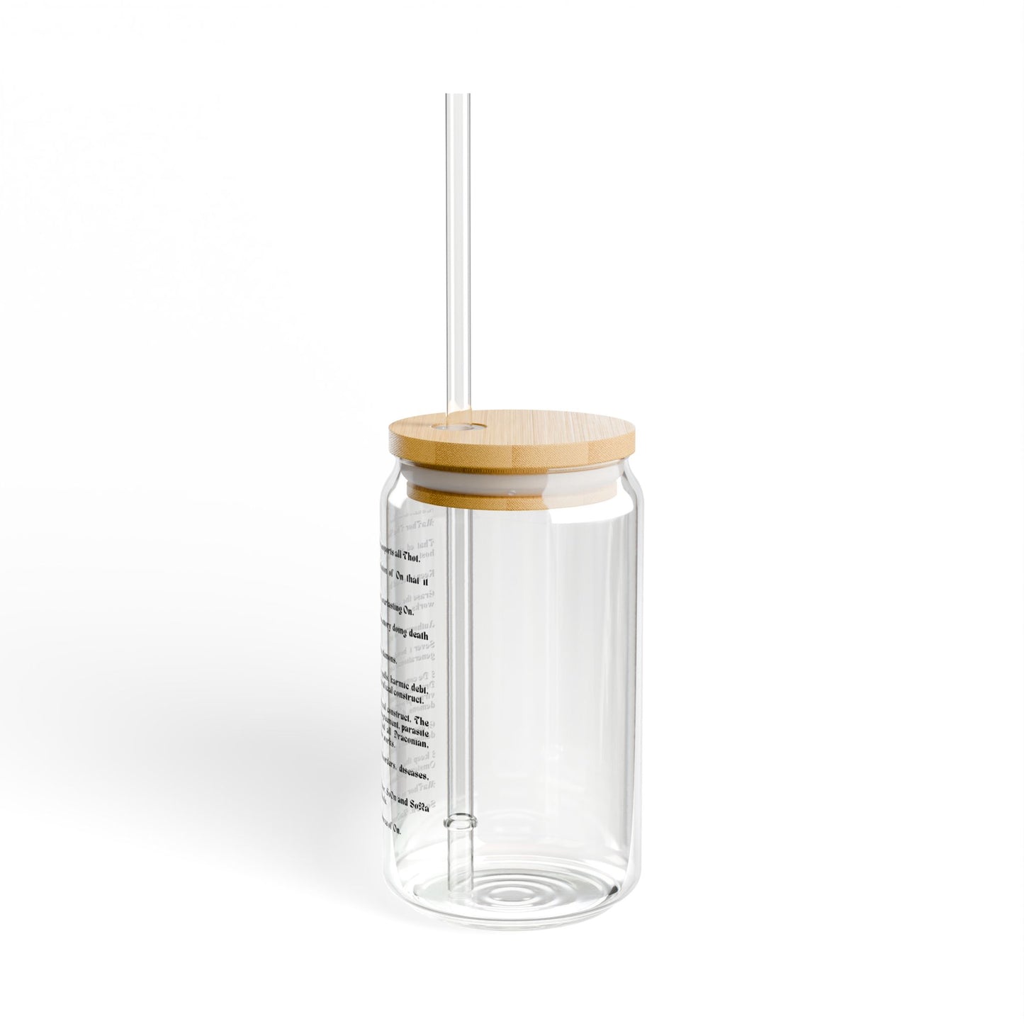 EL Baka to BaOmEn Sacred Saying drinking Vessel Eco-Friendly 16oz Sipper Glass | Sustainable Drinking Jar, Reusable Straw Cup, Perfect for Gifts, Summer Parties, Hydration