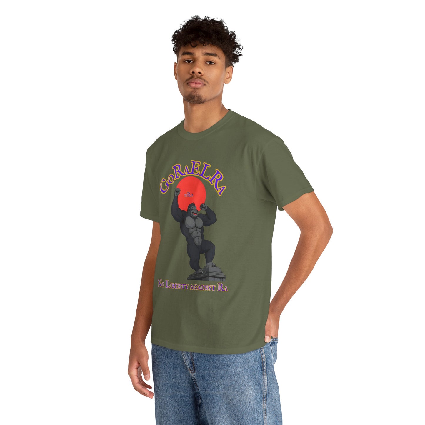 GoRaElRa No Liberty Against Ra  purple + gold - Vintage classic soundlogic Tee