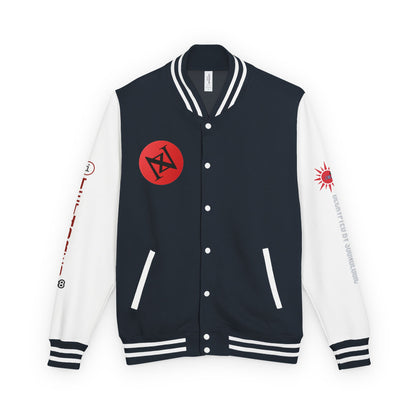 iNa Z Letterman Jacket — INA Z Red & White Varsity Jacket with Logo