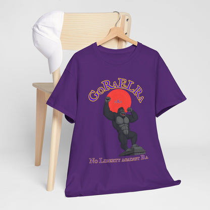 GoRaElRa No Liberty Against Ra  purple + gold - Vintage classic soundlogic Tee
