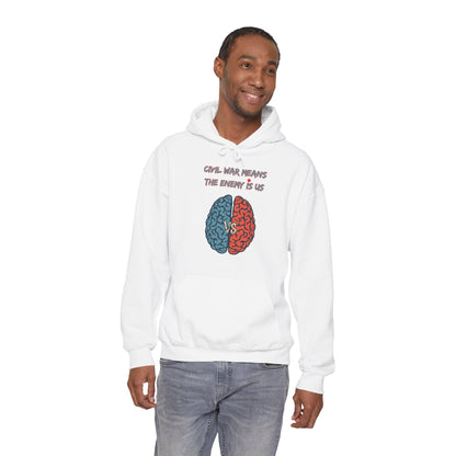 "Civil War Means War Against Us - NRO NU Ra Order Bring Bettor Back  Hoodie — "RaEdOriBaKa" Retro Logo Sweatshirt