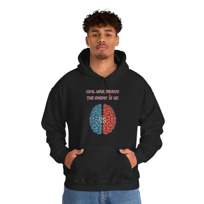 "Civil War Means War Against Us - NRO NU Ra Order Bring Bettor Back  Hoodie — "RaEdOriBaKa" Retro Logo Sweatshirt