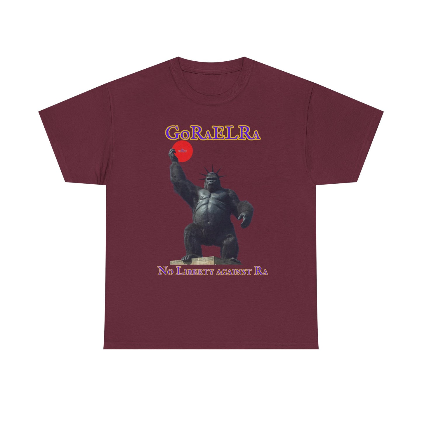 GoRaElRa No Liberty Against Ra  purple + gold - Vintage classic soundlogic Tee