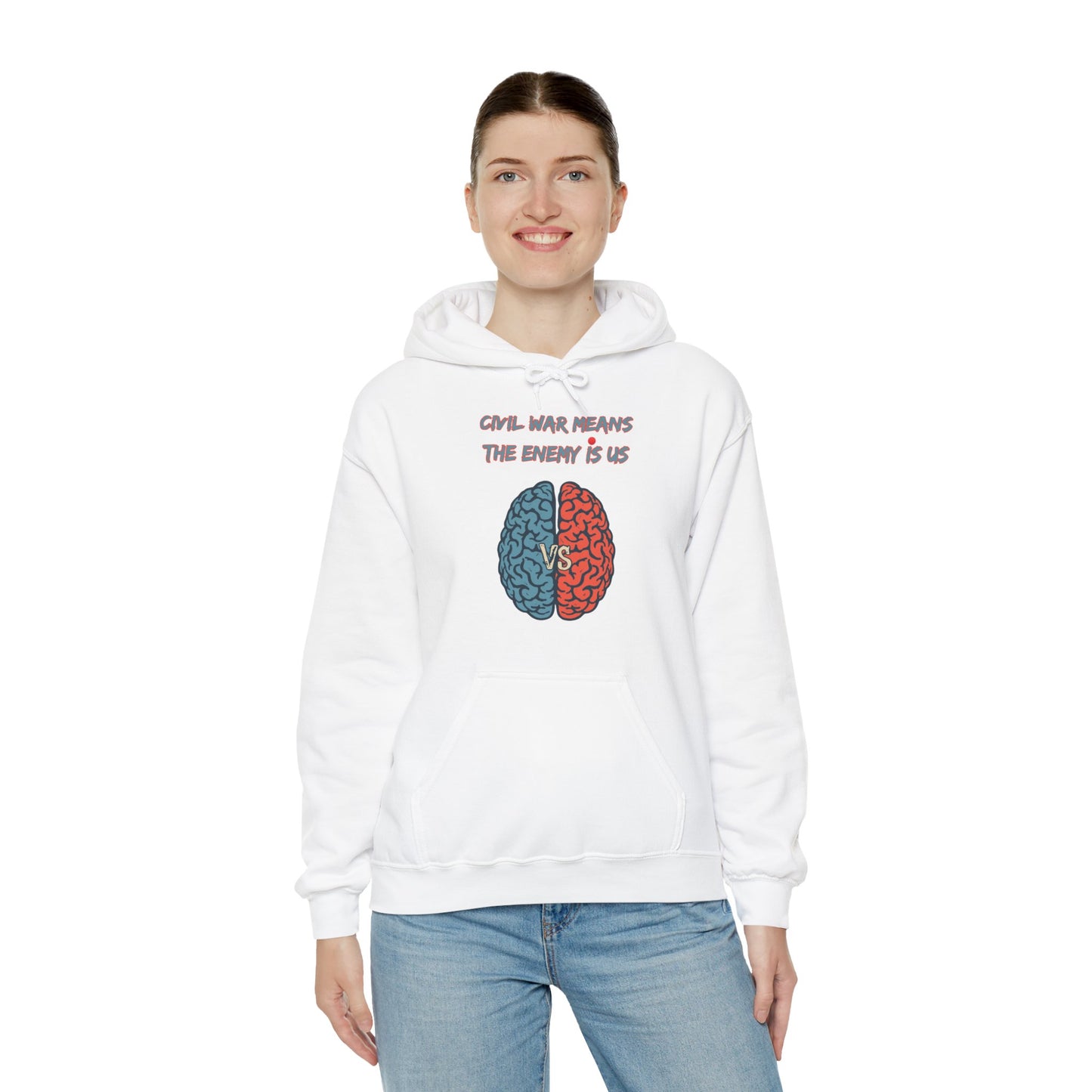 "Civil War Means War Against Us - NRO NU Ra Order Bring Bettor Back  Hoodie — "RaEdOriBaKa" Retro Logo Sweatshirt