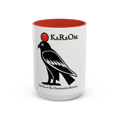 KaRaOm -The Ka of Ra Originates Motion-  Ceramic Mug Celebrate the second coming of the Red Giant SaOn God Ra. Gift for Fans, Collectors, and Summer Vibes