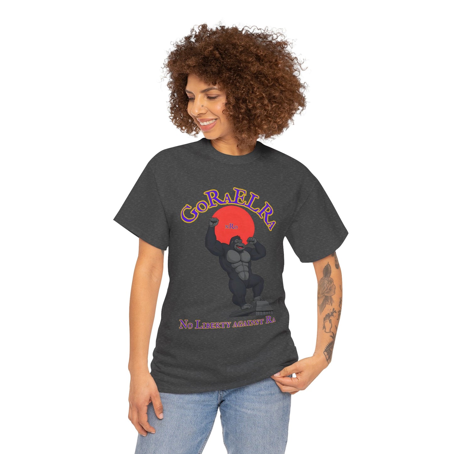GoRaElRa No Liberty Against Ra  purple + gold - Vintage classic soundlogic Tee