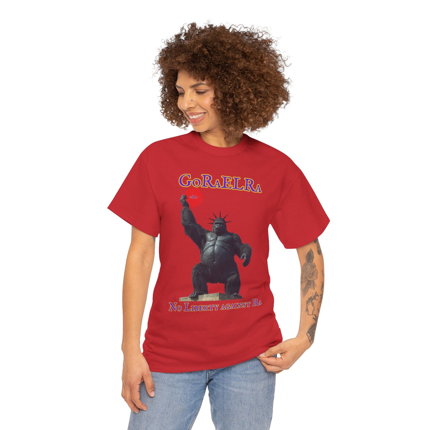 GoRaElRa No Liberty Against Ra  purple + gold - Vintage classic soundlogic Tee