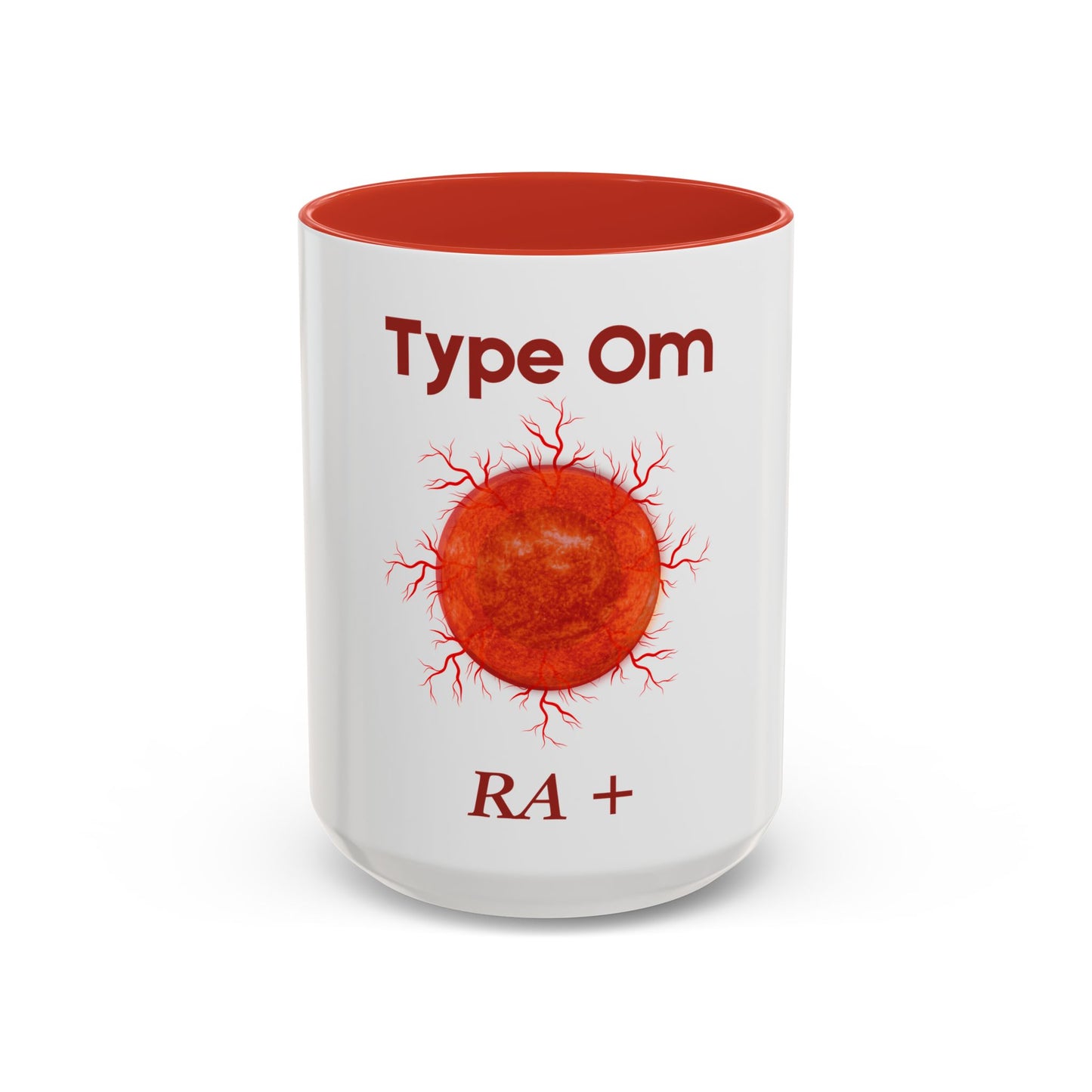 Type OM - Ra+    Ceramic Mug Celebrate the second coming of the Red Giant SaOn God Ra. Gift for Fans, Collectors, and Summer Vibes