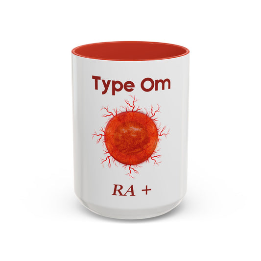 Type OM - Ra+    Ceramic Mug Celebrate the second coming of the Red Giant SaOn God Ra. Gift for Fans, Collectors, and Summer Vibes