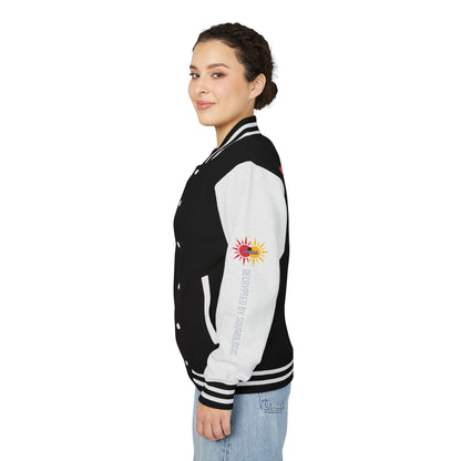 iNa Z Letterman Jacket — INA Z Red & White Varsity Jacket with Logo