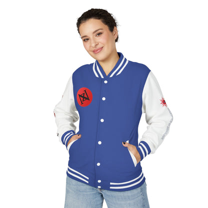 iNa Z Letterman Jacket — INA Z Red & White Varsity Jacket with Logo